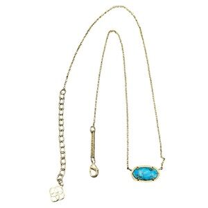 Kendra Scott Elisa Necklace Gold with Bronze Veined Turquoise Magnesite